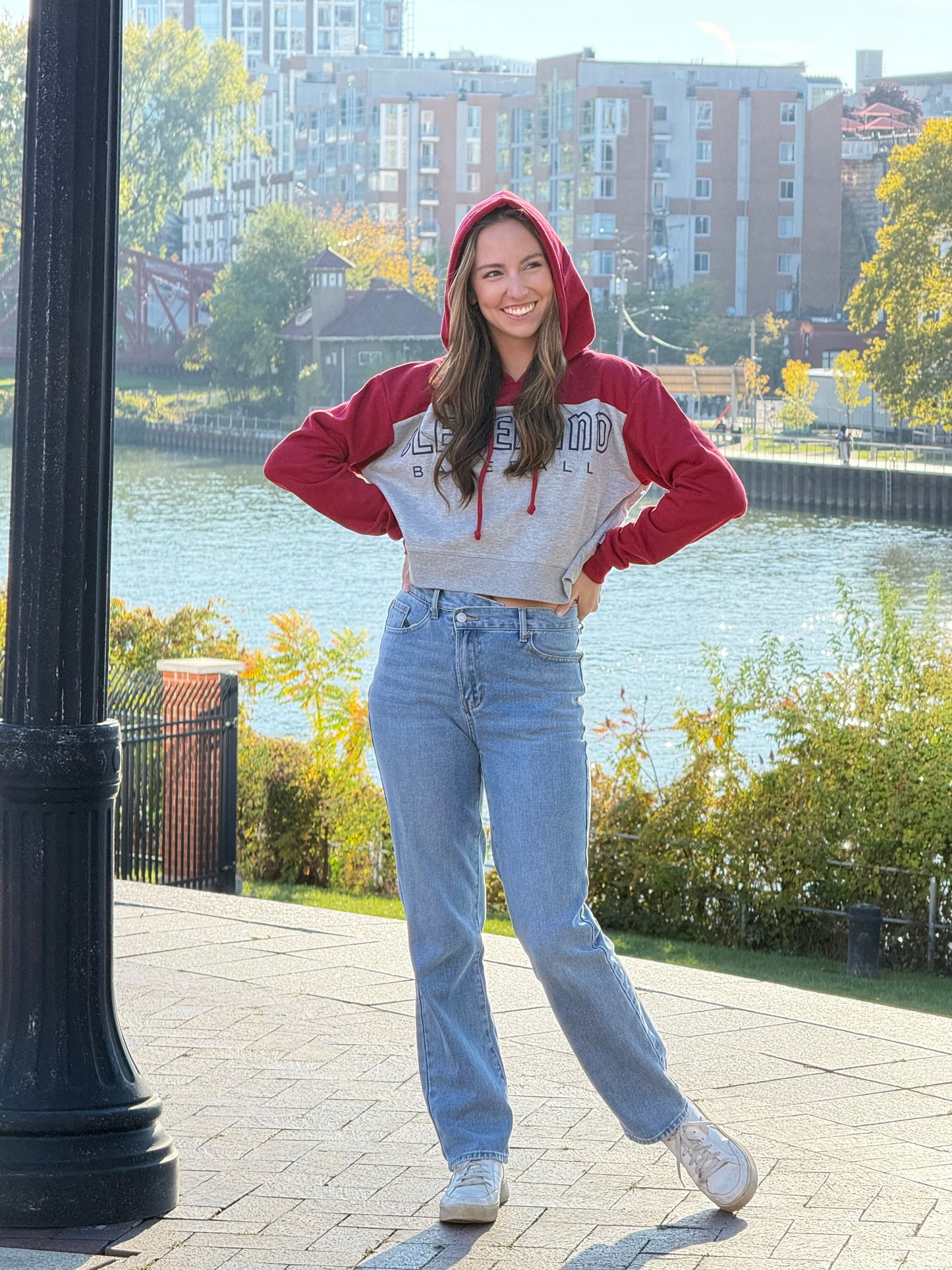 Cleveland Baseball Hooded Crop