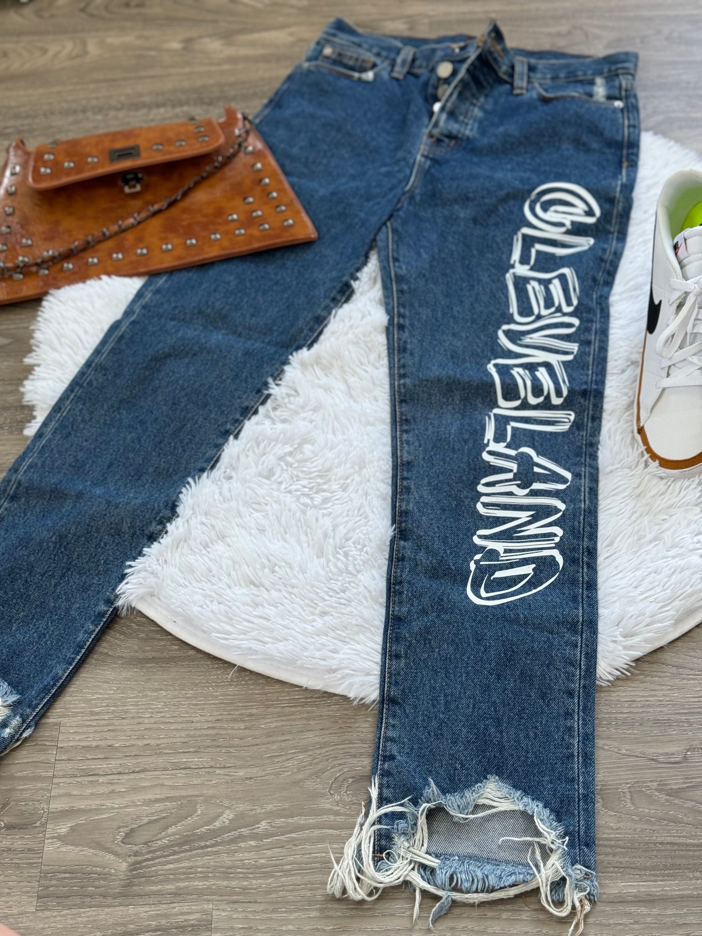 Graffiti Cleveland Denim Jeans