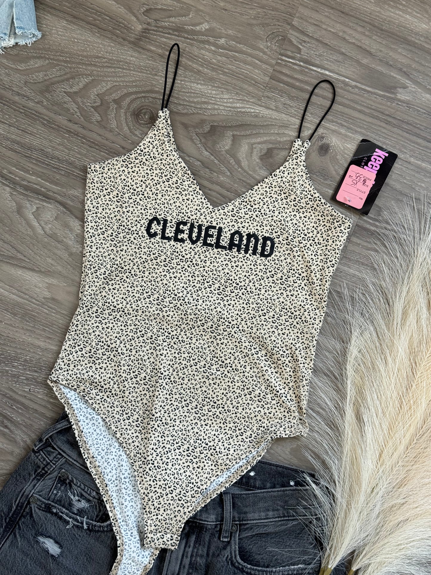 Cheetah/leopard print Cleveland bodysuit