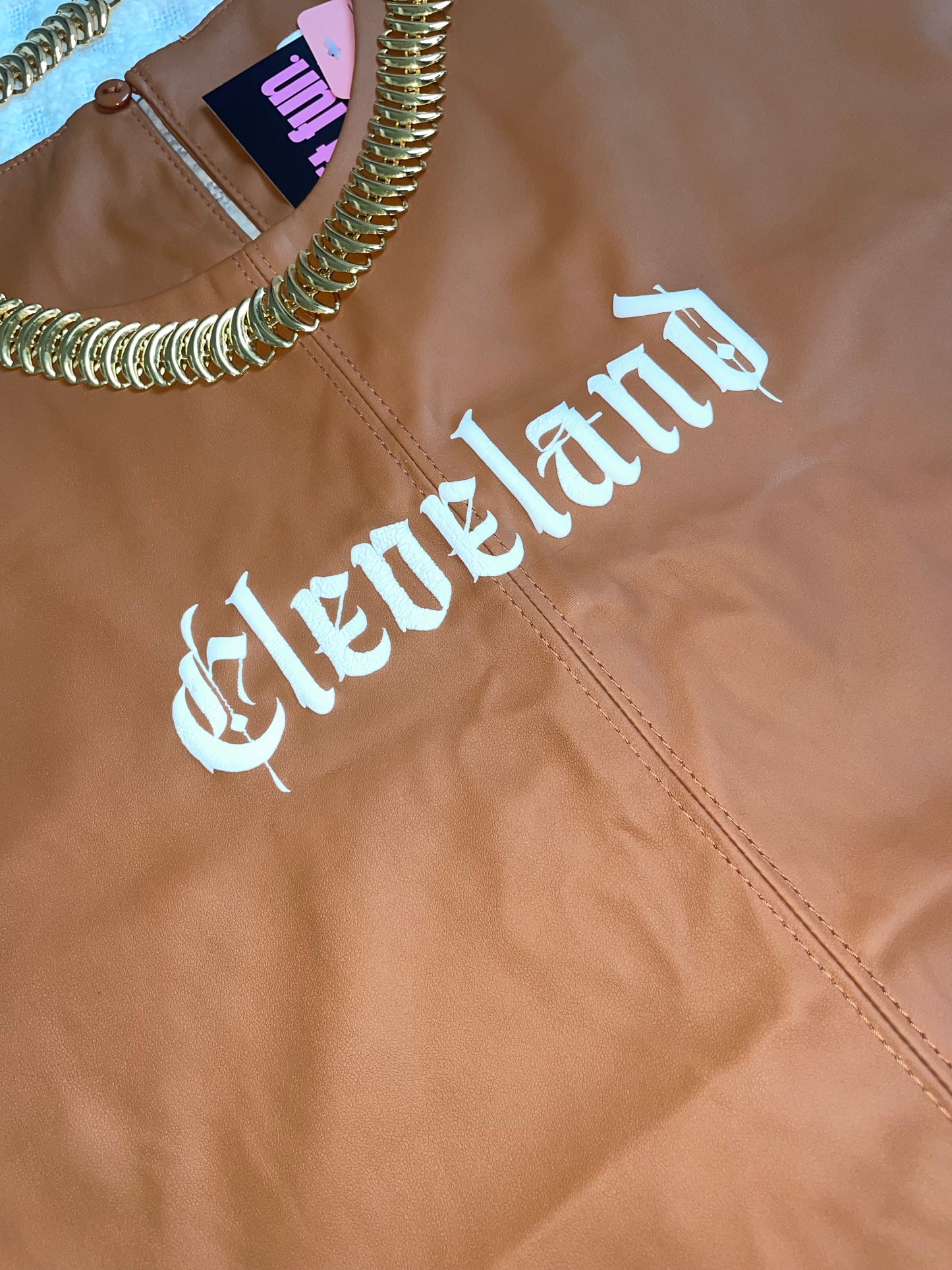 Faux leather Cleveland tank