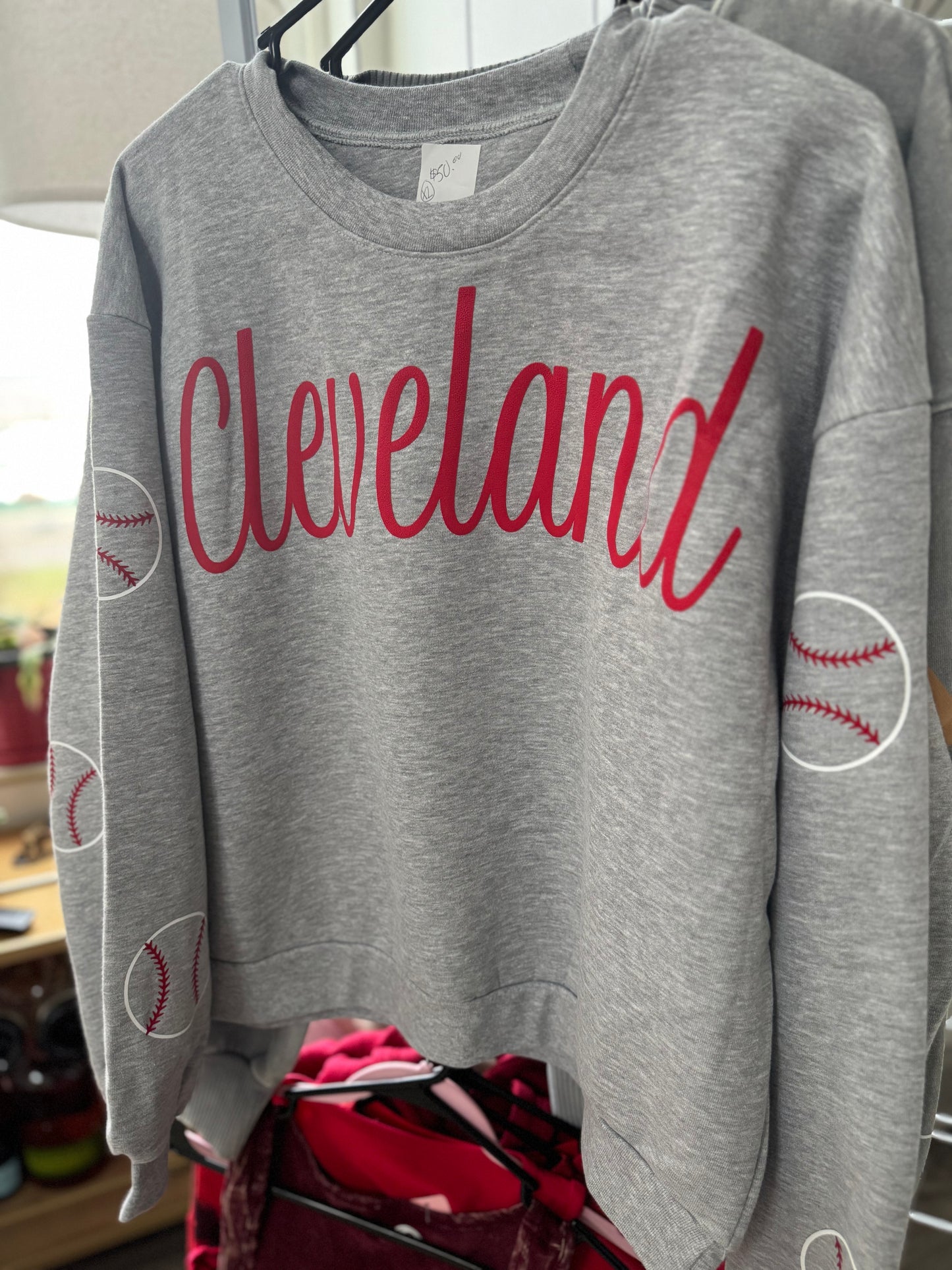 Cleveland Baseball Sleeve Crewneck