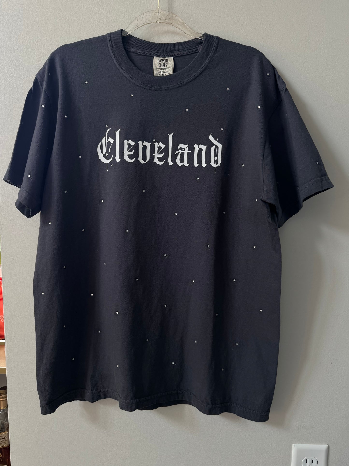 Rhinestone studded Cleveland Tee