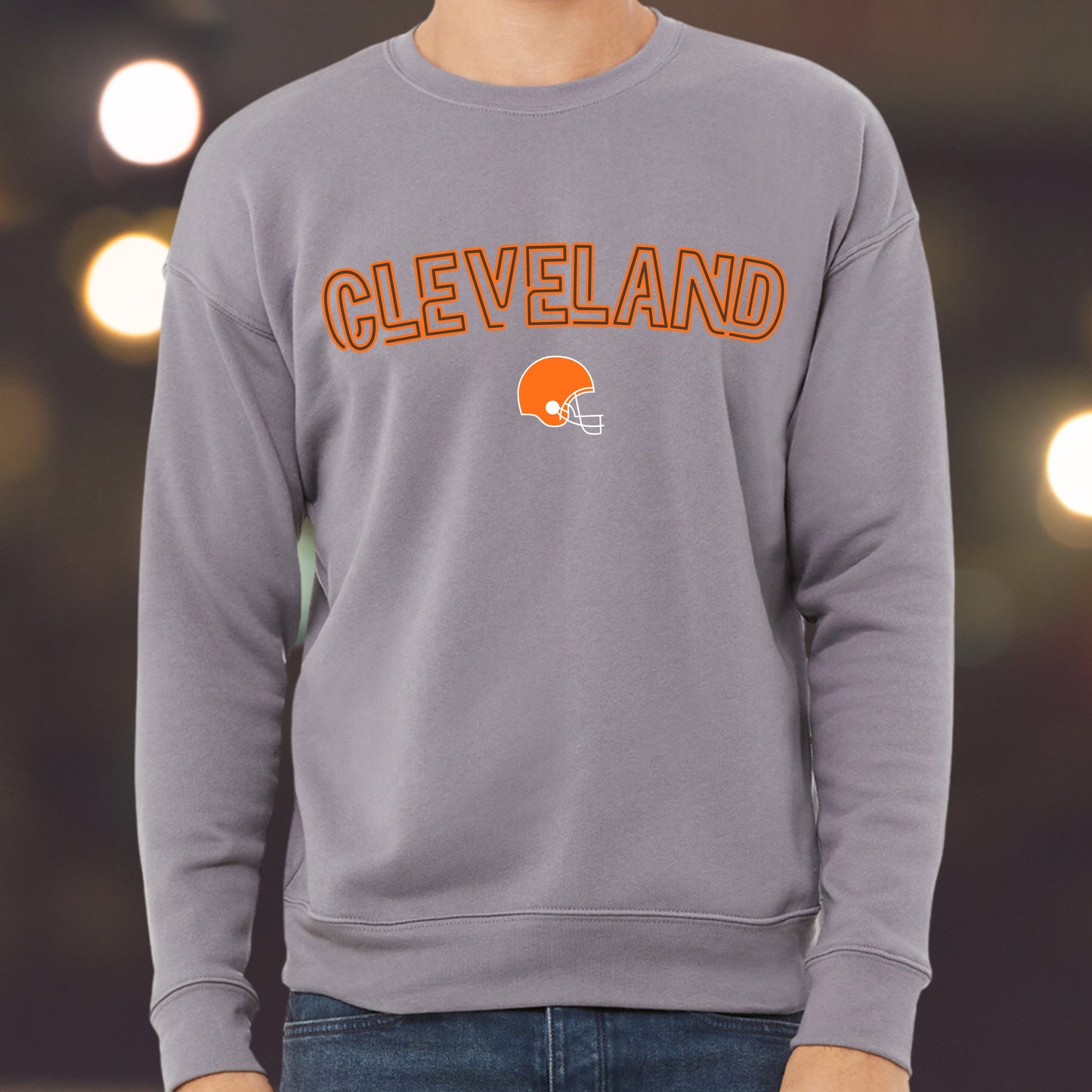 Lightweight, Drop Shoulder Cleveland Crewneck