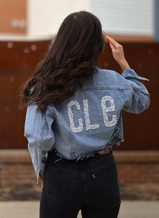 Pearly CLE denim jacket