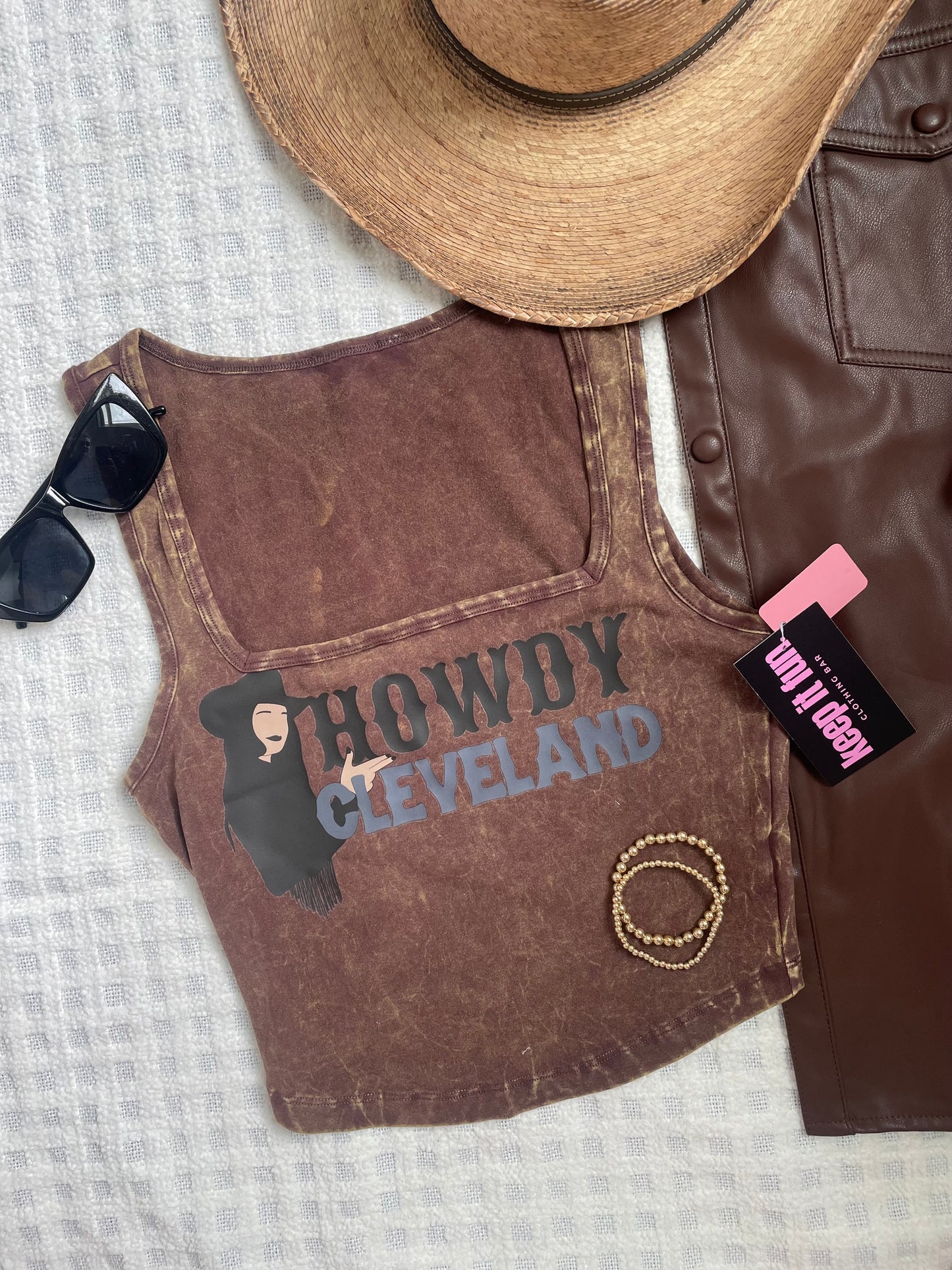 Howdy Cleveland crop tank