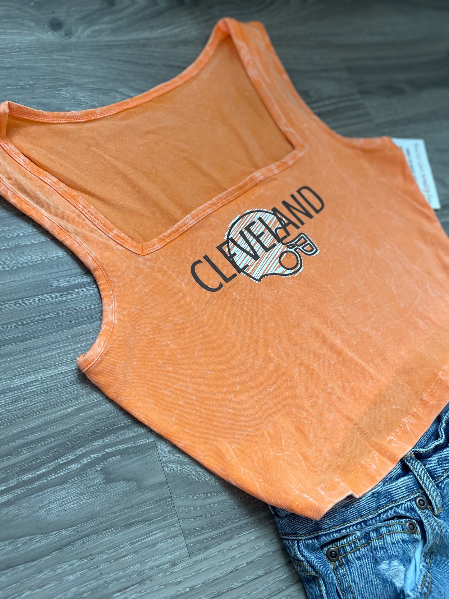 Cleveland football crop tank