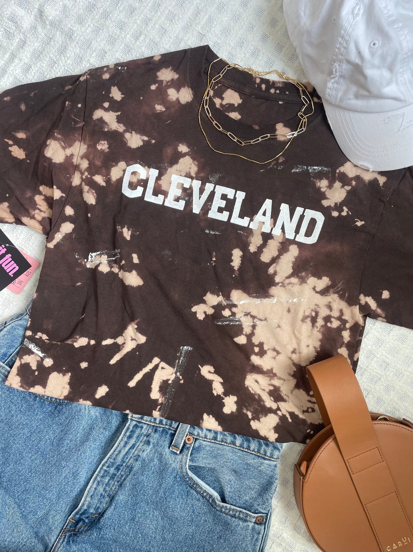 Mocha Tie-Dye Cleveland Tee