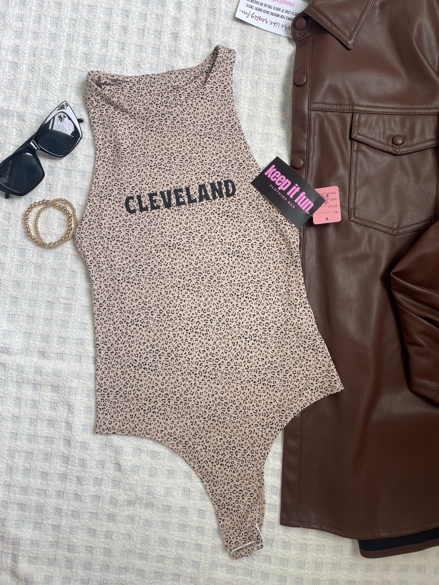 Cleveland cheetah bodysuit