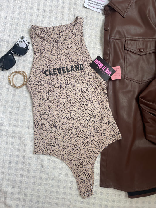 Cleveland cheetah bodysuit