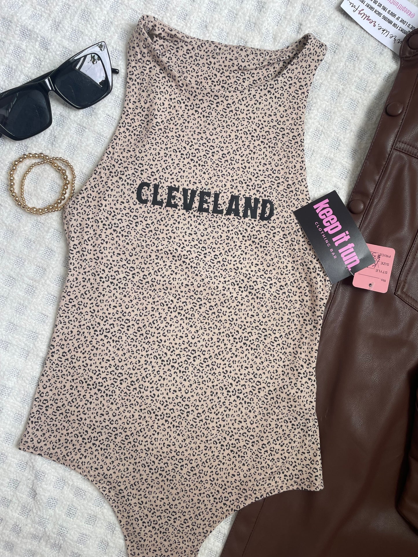 Cleveland cheetah bodysuit