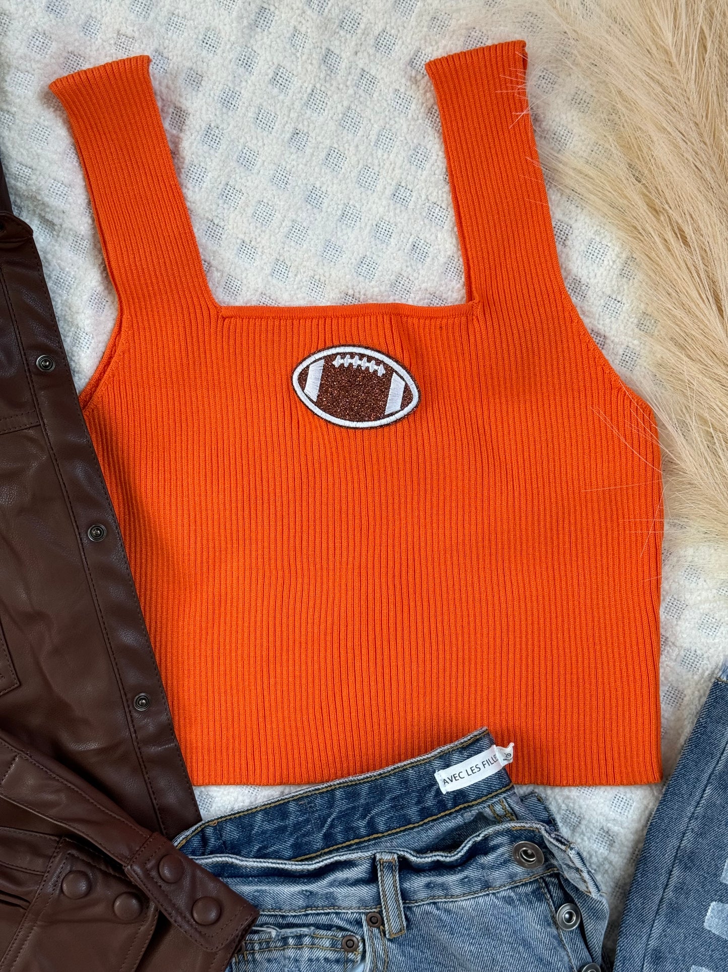 Gameday knit crop top