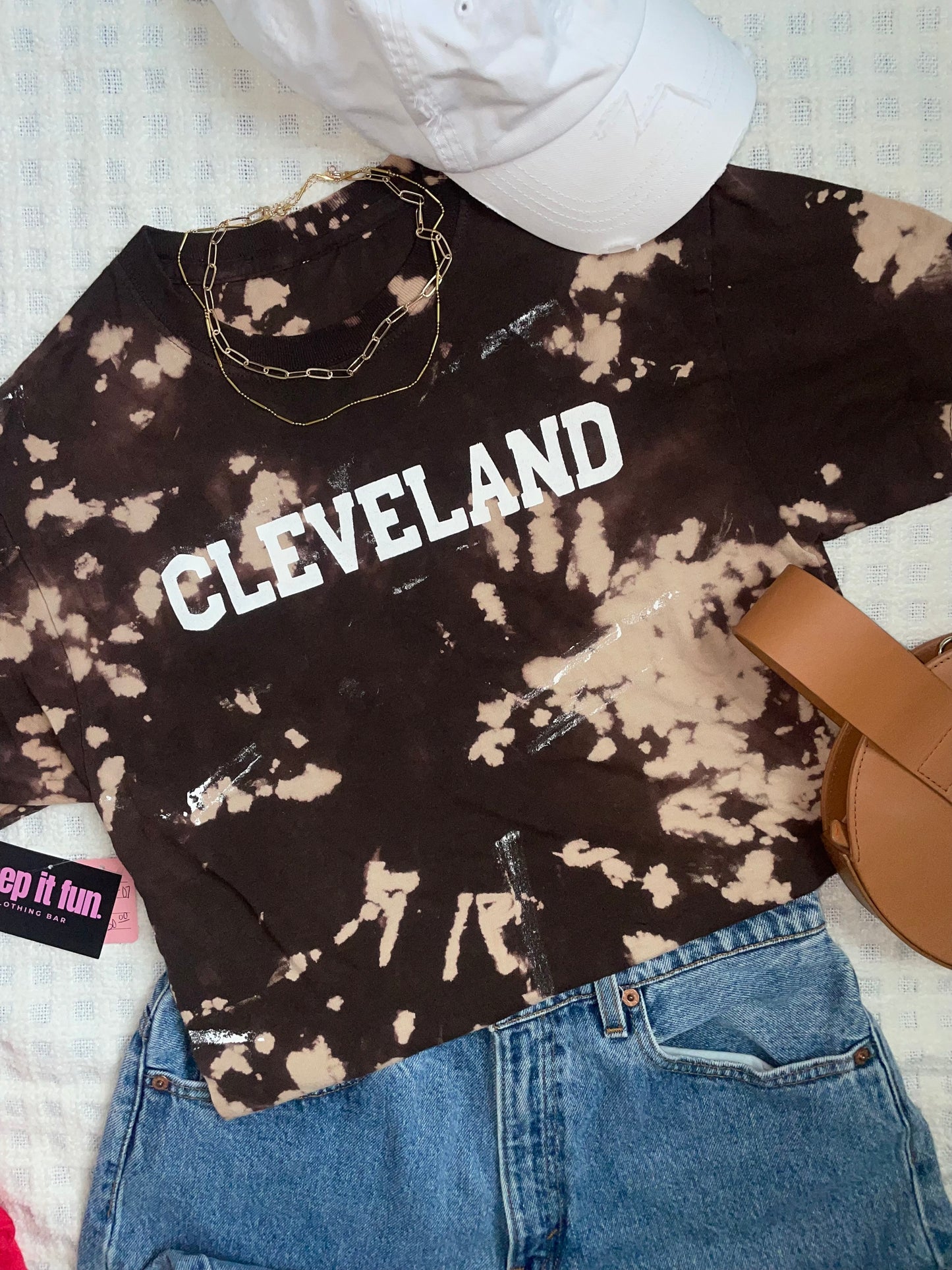 Mocha Tie-Dye Cleveland Tee