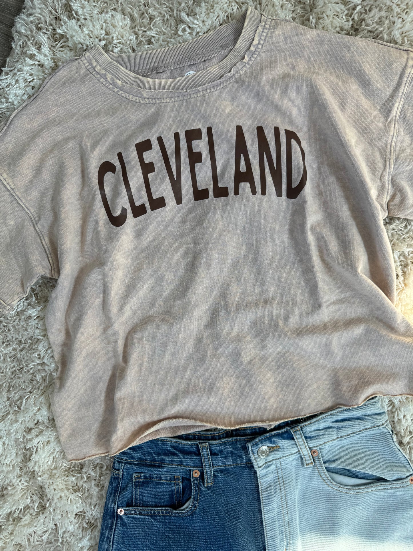 Vintage wash, Cropped Cleveland Tee