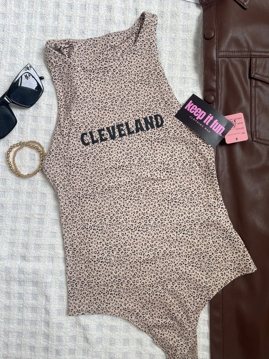 Cleveland cheetah bodysuit