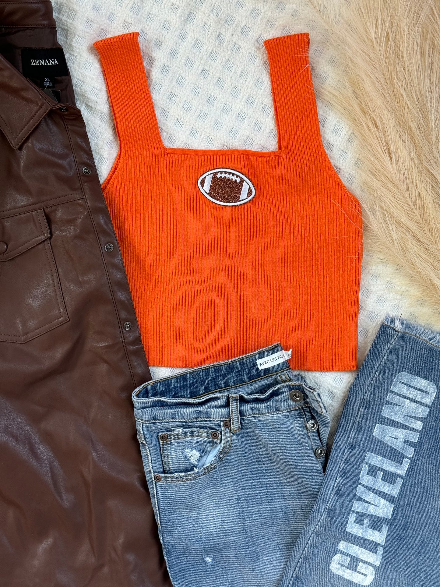 Gameday knit crop top