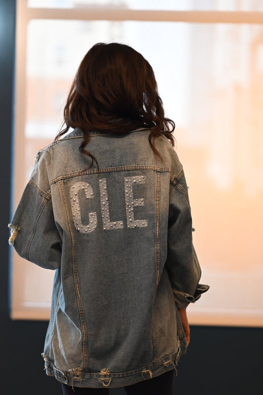 CLE Oversized, distressed denim Jacket