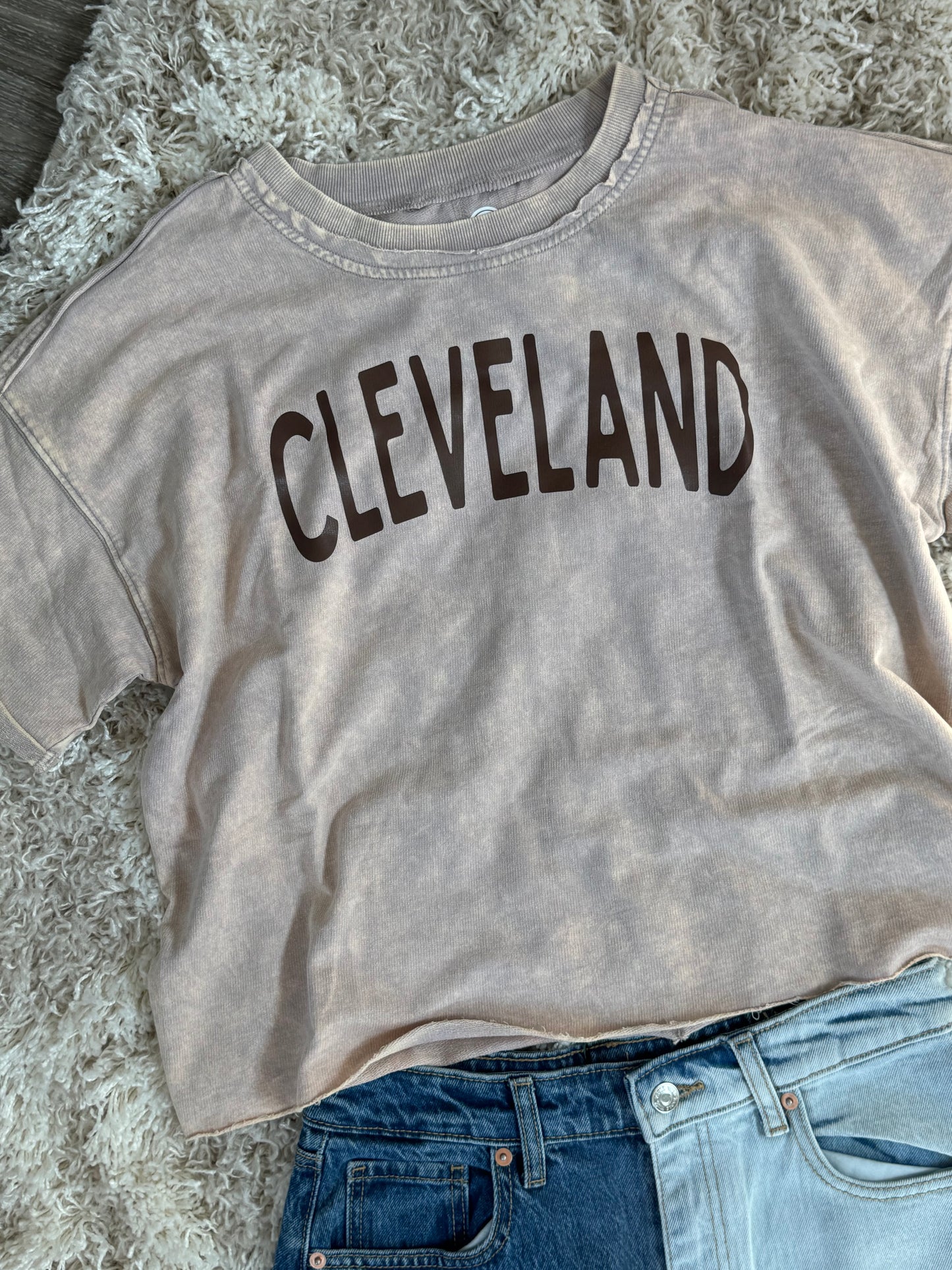 Vintage wash, Cropped Cleveland Tee