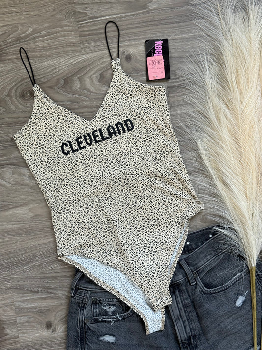 Cheetah/leopard print Cleveland bodysuit