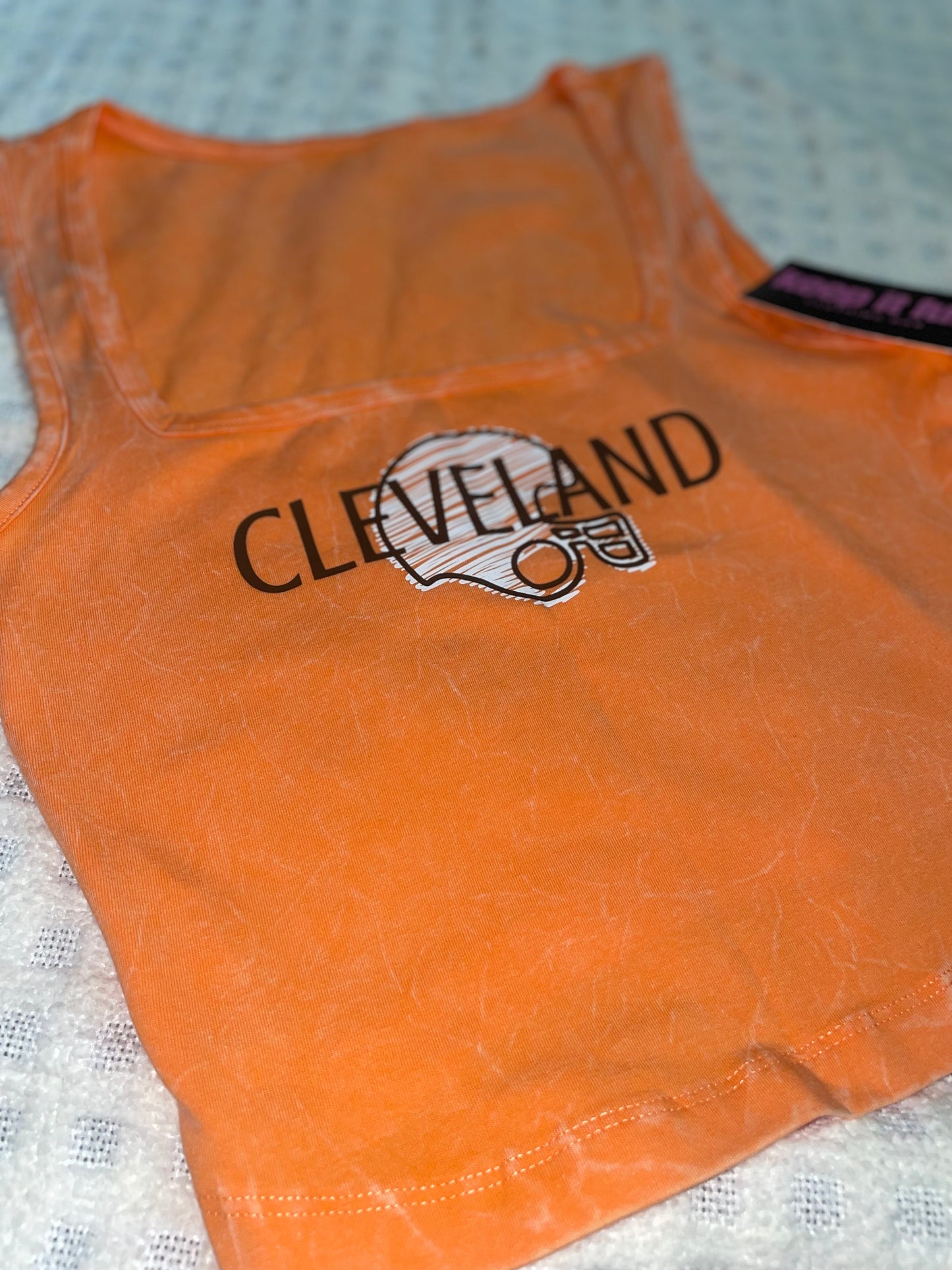 Cleveland football crop tank