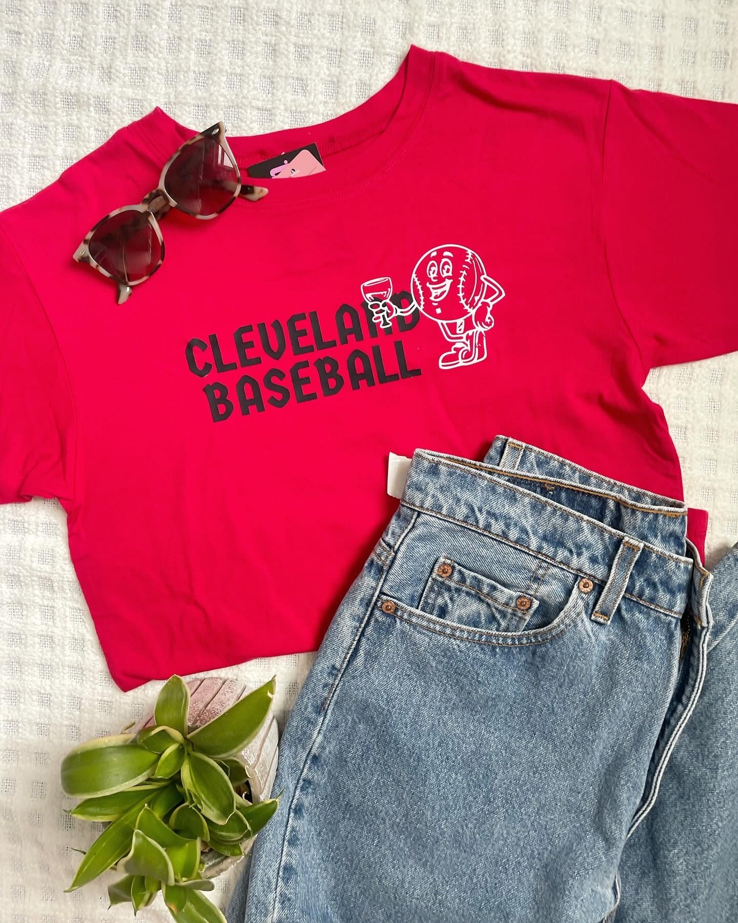 Ladies Cleveland baseball tee