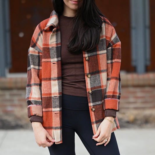 Browns Plaid Shacket