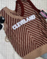 Brown striped Cleveland knit tank