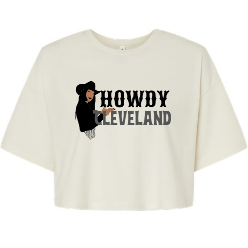 Howdy Cleveland (Ladies cut Cropped Tee)